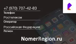 Кто звонил с 9707074283 - регион и оператор